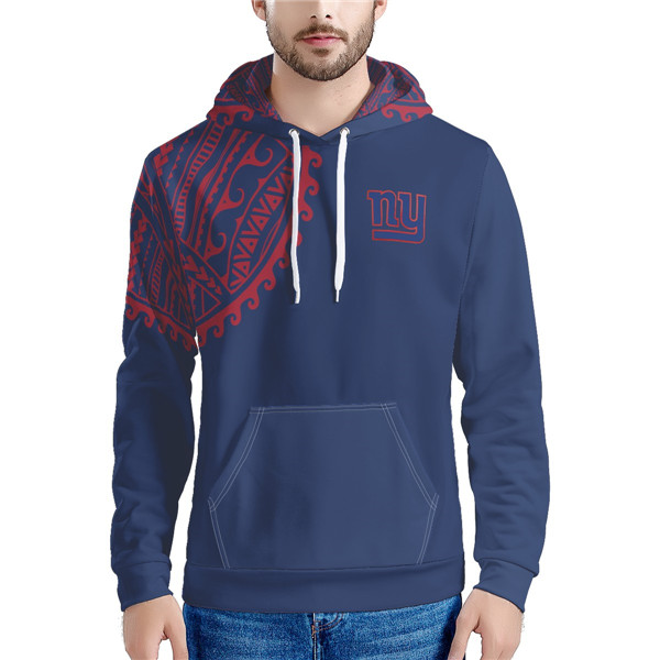 Men's New York Giants Blue Hoodie - Click Image to Close